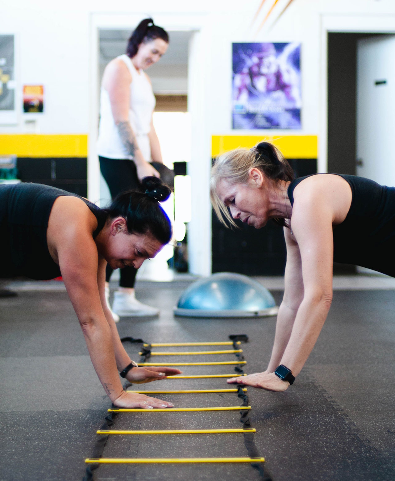 Group fitness class at TrainerGames gym in Shelburne